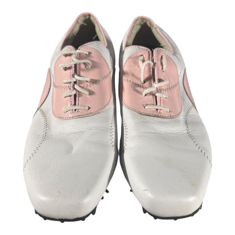 FootJoy LoPro Collection Women's Leather Golf Shoes White Pink Size 10M - Picture 4 of 9